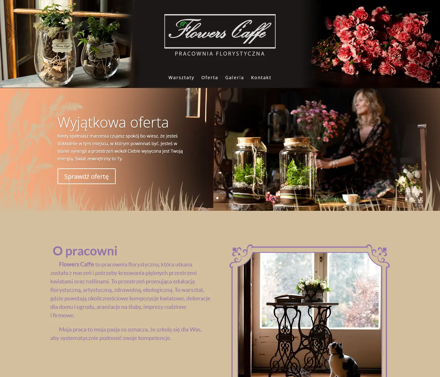 Website flowerscaffe - screenshot 1